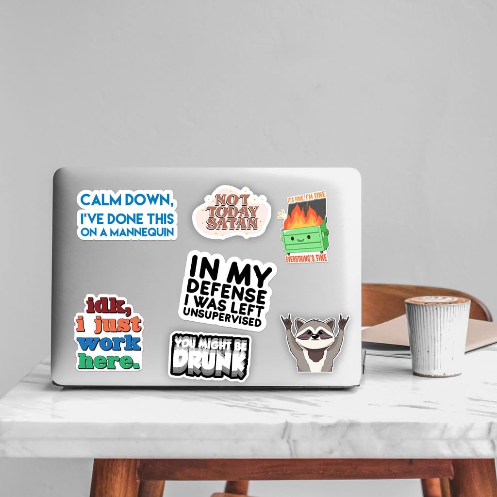 123PCS Stickers Pack for Adults, Women, Nurses, Bulk Sarcastic Sticker Pack for Water Bottles, Laptop, Bumper, Phone, Window Bumper Humor Joke Vinyl Waterproof