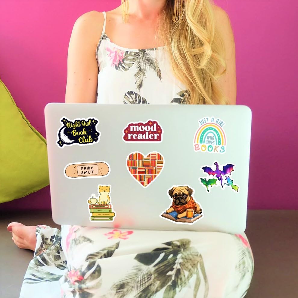 150pcs Stickers for Kindle | Kindle Stickers Bookish Reading Sticker Pack for Smut Readers | Laptop Water Bottle Computer Accessories| Holographic Waterproof