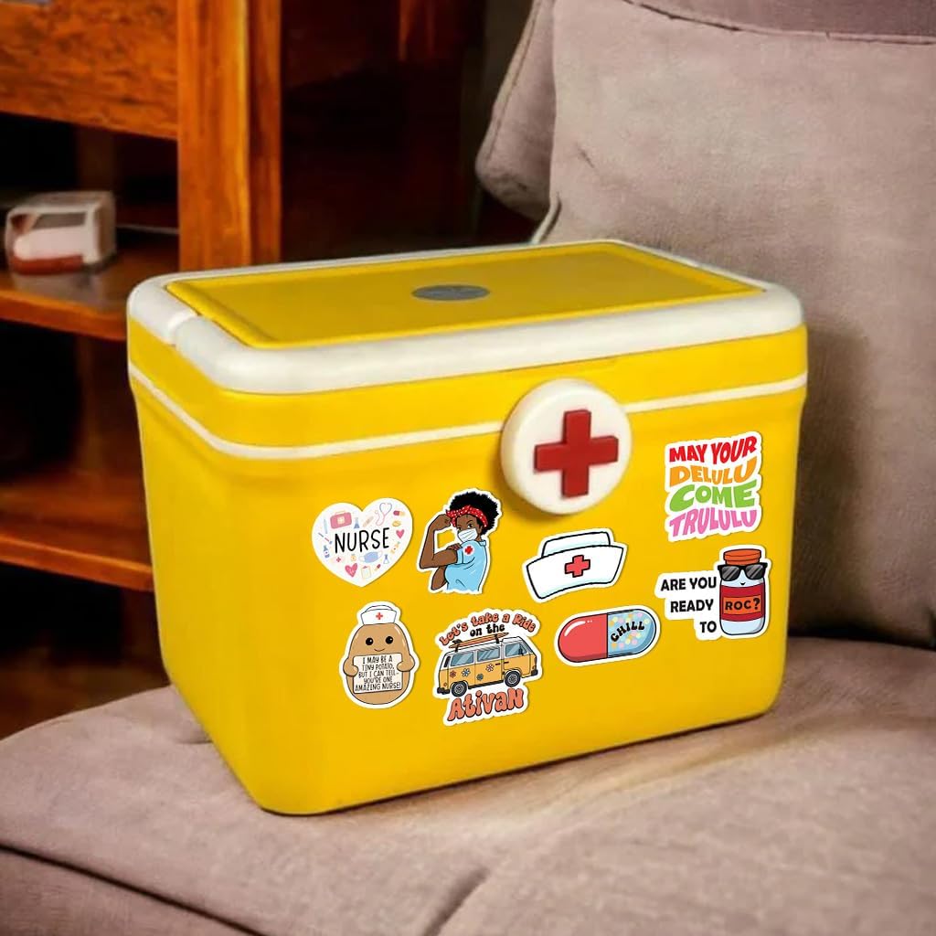 120Pcs Funny Nurse Stickers, Nursing Gifts, Hilarious Sticker Pack, Medical Decals for Computer, Cups, Planner Laptop, Water Bottle Gifts for Health Care Workers (120, Nurse)