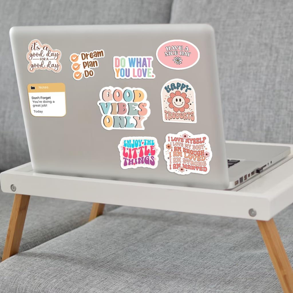 300PCS Mental Health & Affirmation Stickers – for Vision Board, Positive Inspirational Decals for Water Bottles, Laptops, Planners, Journals, Scrapbooks & Teachers