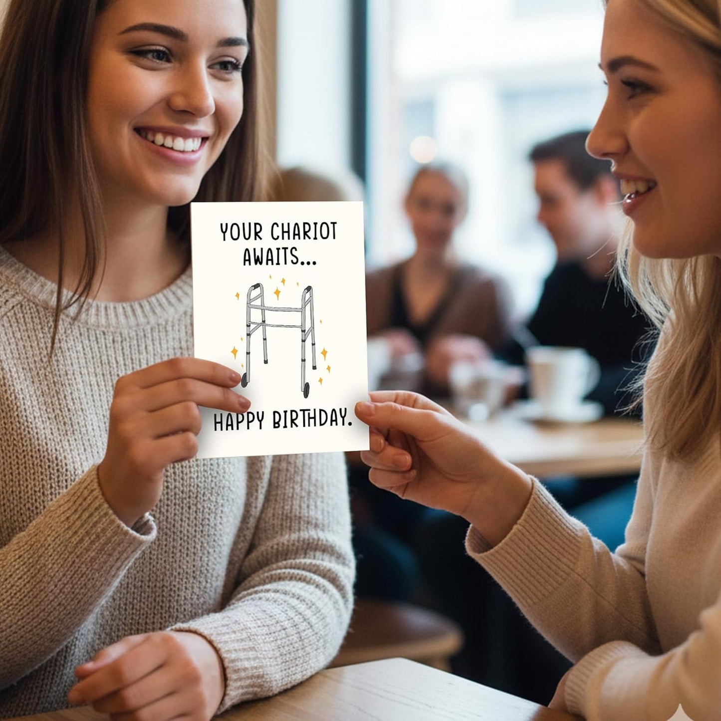 Your chariot awaits - Funny Birthday Card – Hilarious Happy Birthday Cards for Men, Women, Dad, Mom, Brother, Sister, Friends & Family – Unique Greeting Card for Birthday Gifts & Party Decorations