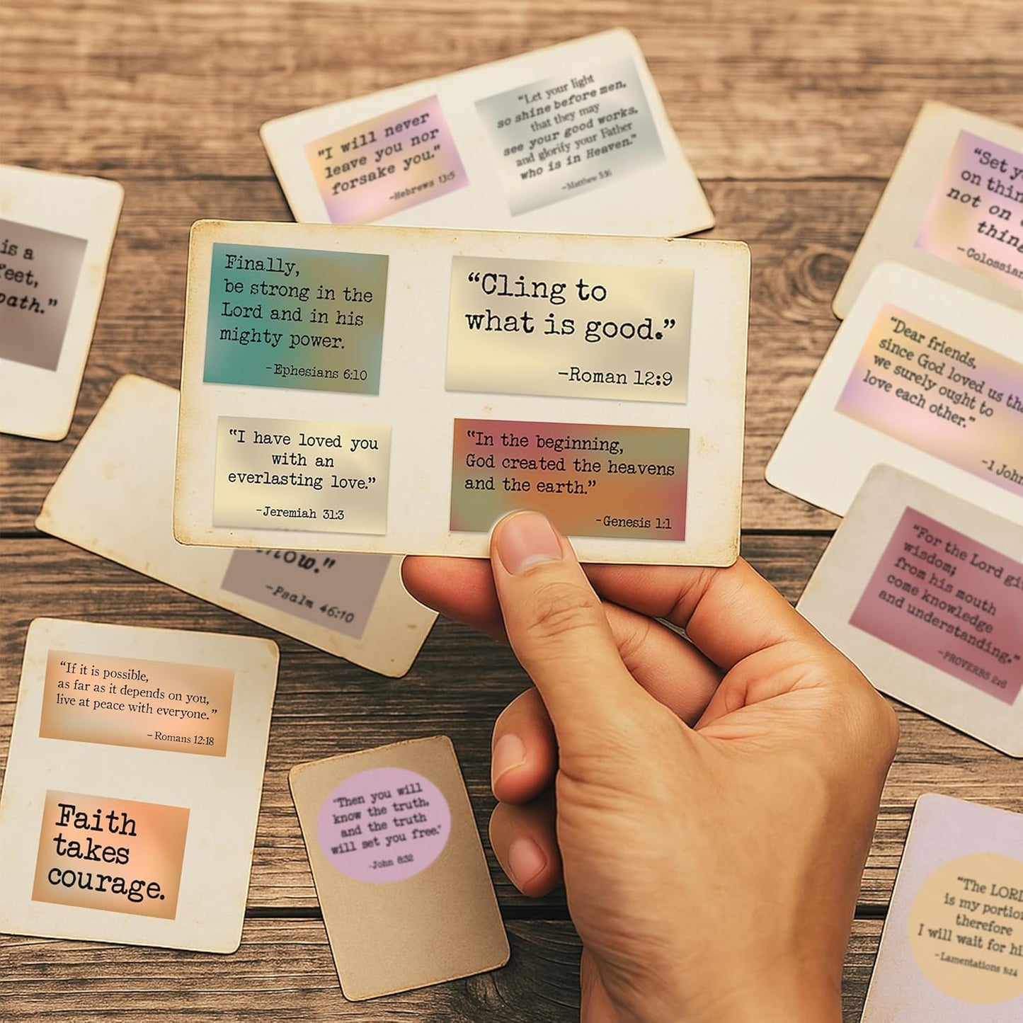 156PCS Bible Verse Stickers, Christian Scripture Inspirational Quote Sticker, Typewriter Vintage Stickers, Bible Study Supplies for Scrapbooking, Water Bottle, Laptop (156, Vintage)