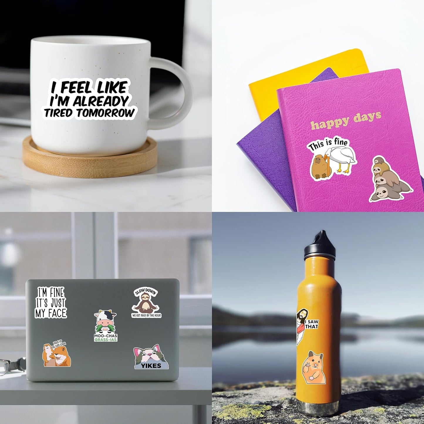 73 Pcs Funny Stickers for Adults Dirty Humor, Water Bottles Waterproof Cool Stickers for Laptop, Bumper, Phone, Hard Hats, Sarcastic, Scrapbooking (73)