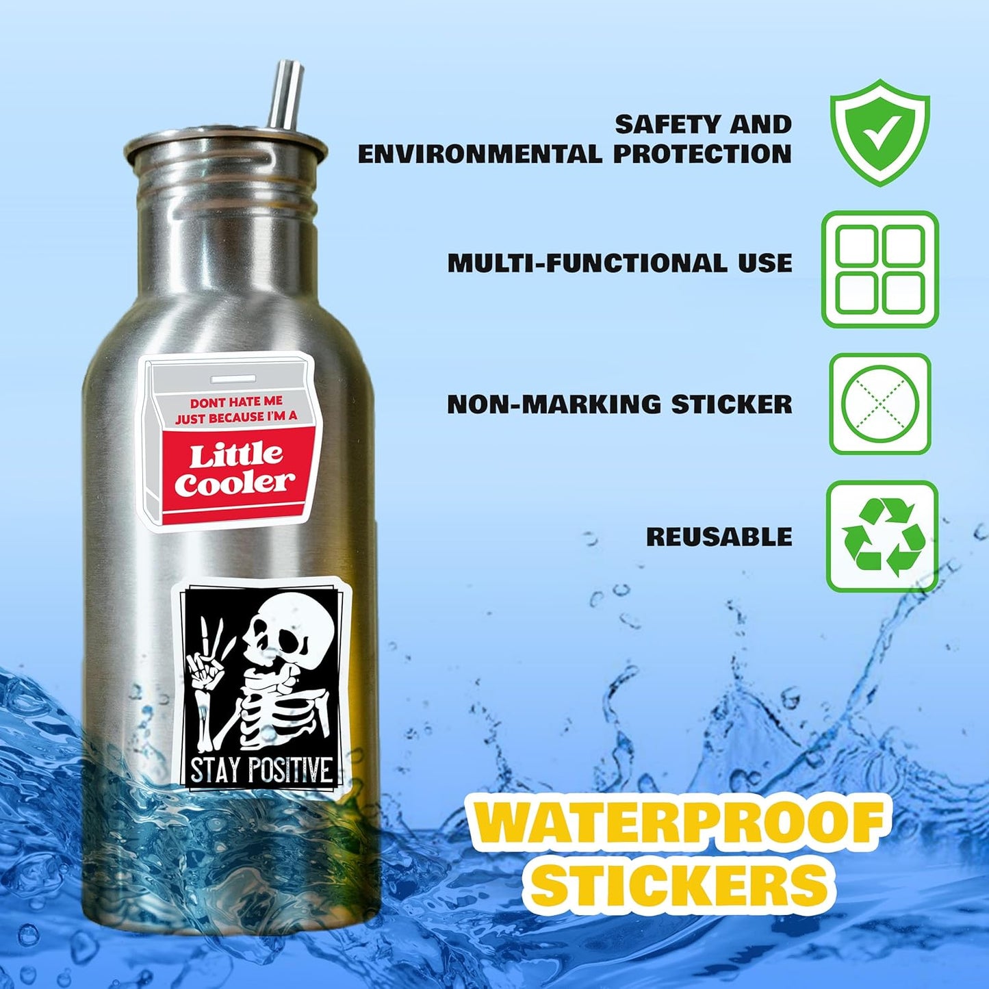 73 Pcs Funny Stickers for Adults Dirty Humor, Water Bottles Waterproof Cool Stickers for Laptop, Bumper, Phone, Hard Hats, Sarcastic, Scrapbooking (73)