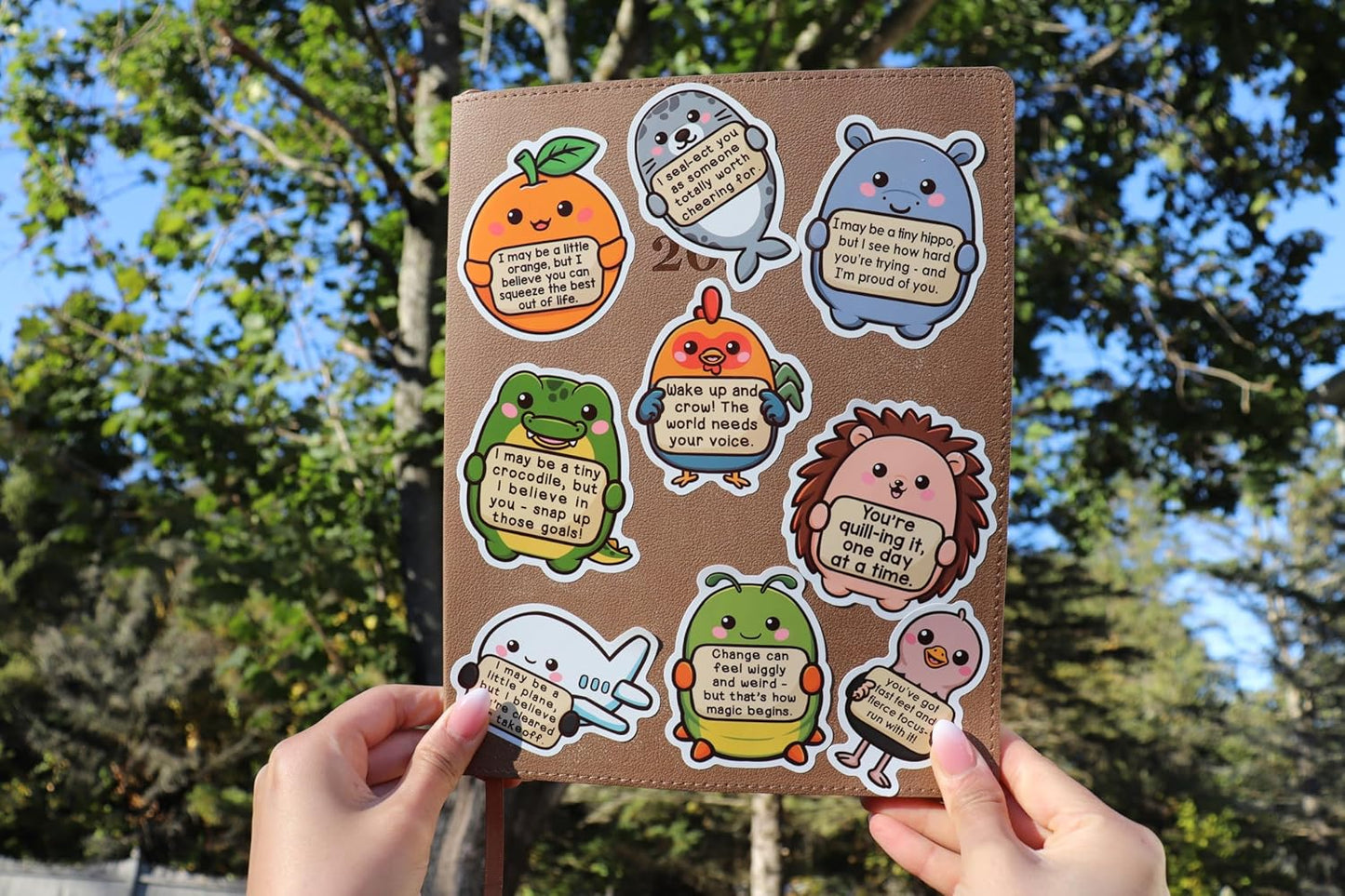 200Pcs Emotional Support Buddies Stickers, Positive Affirmation Sticker Pack, Cute Animal Vinyl for Water Bottle Laptop Computer Luggage... Inspirational Mental Health Decoration for Kids Teens