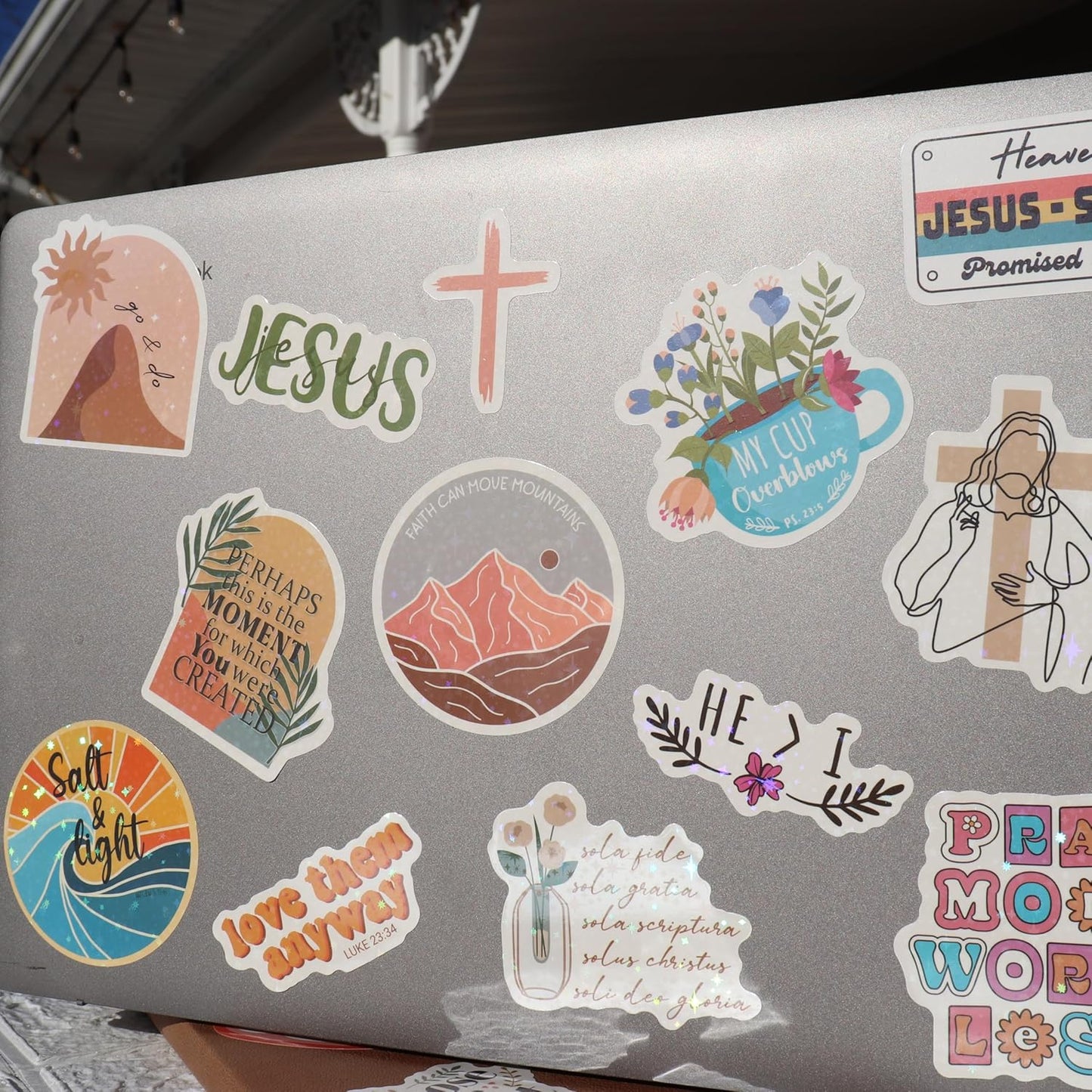 123 PCS Christian Bible Verse Stickers – Scripture Inspiring Journaling & Religious Study Decals for Water Bottles, Laptops, Notebooks – Vinyl Waterproof