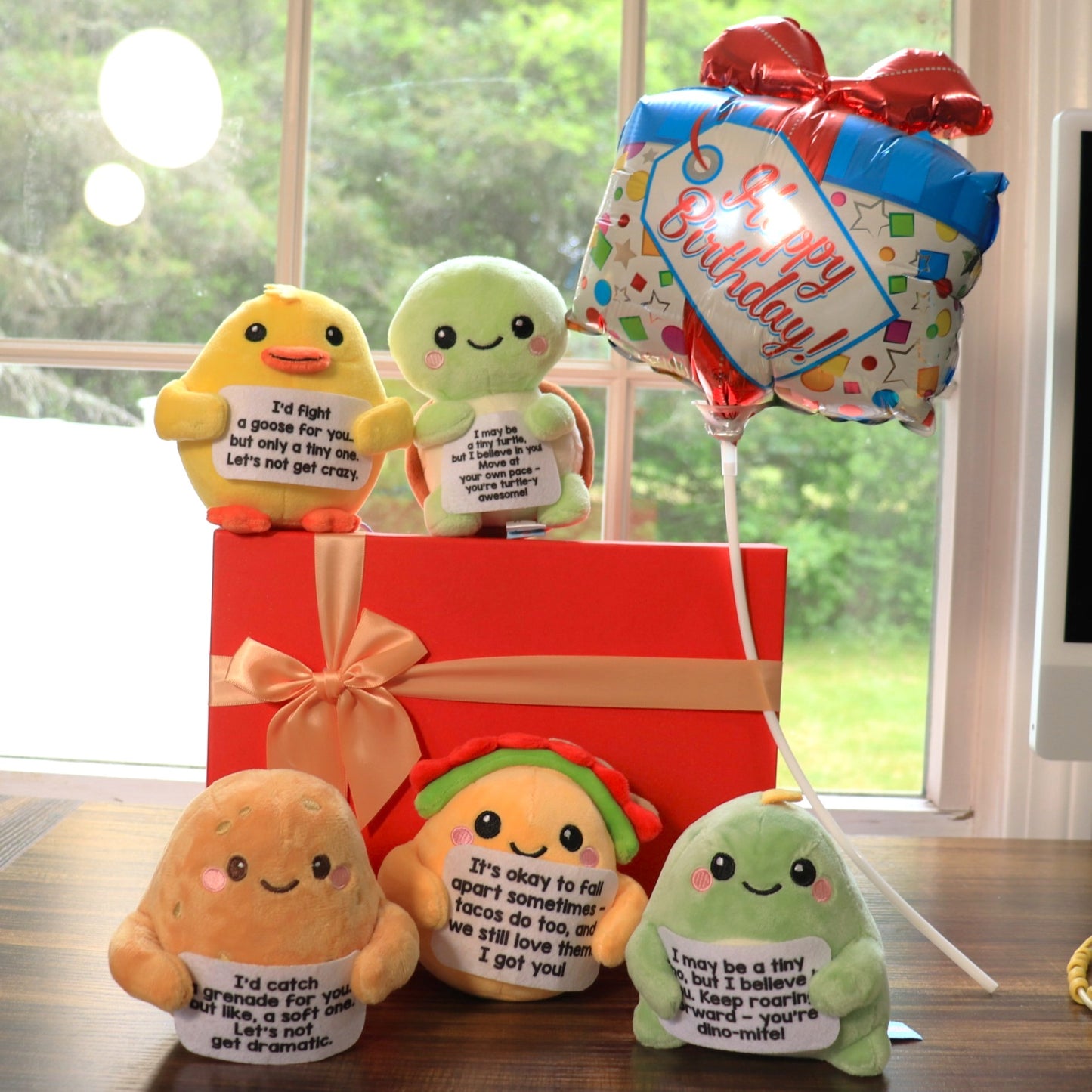 ScoopUp Squad Plush Potato - Positive Birthday Gift for Women Men Teacher, ScoopUp Squad Uplifting Affirmation with 30 Cards, Emotional Funny Supportive Messages for Friends, Family, Coworker