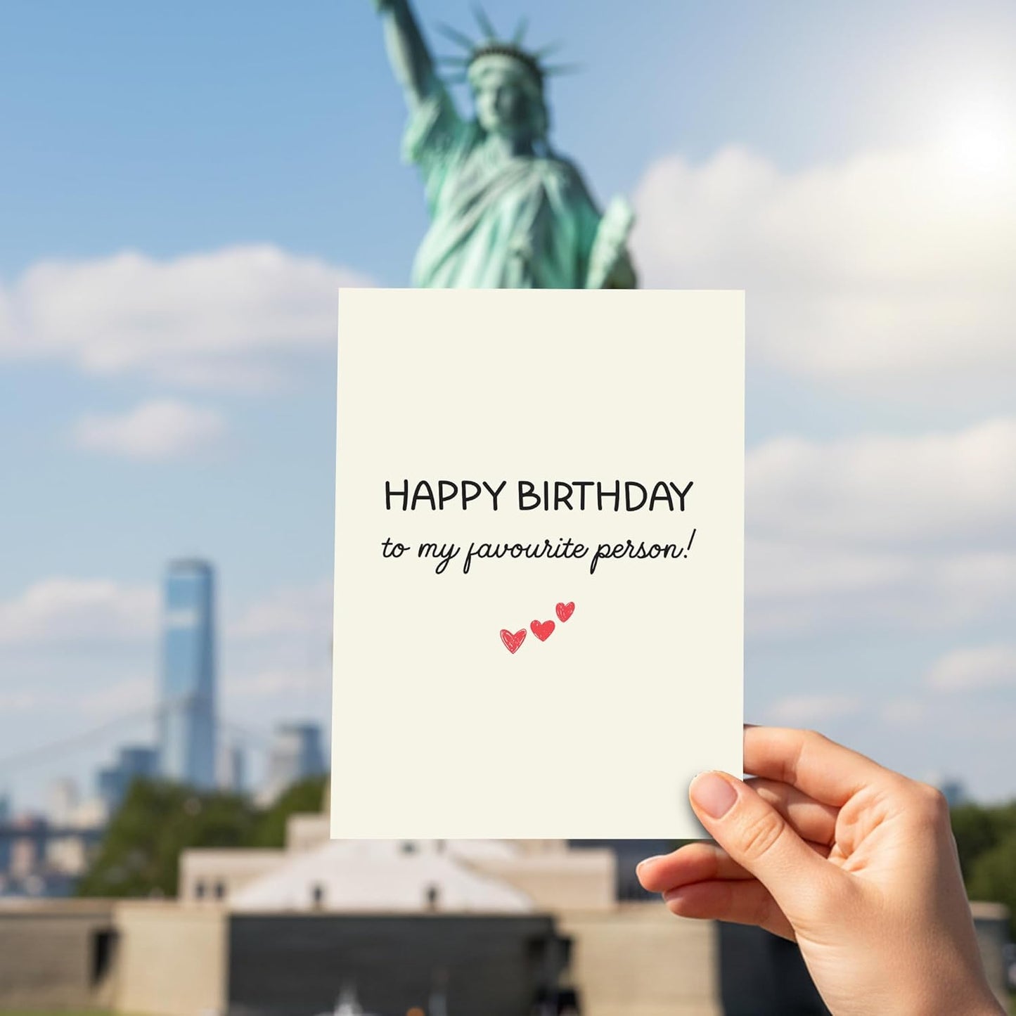 Happy Birthday To My Favourite Person - Funny Birthday Card – Hilarious Happy Birthday Cards for Men, Women, Dad, Mom, Brother, Sister, Friends & Family – Unique Greeting Card for Birthday Gifts & Party Decorations