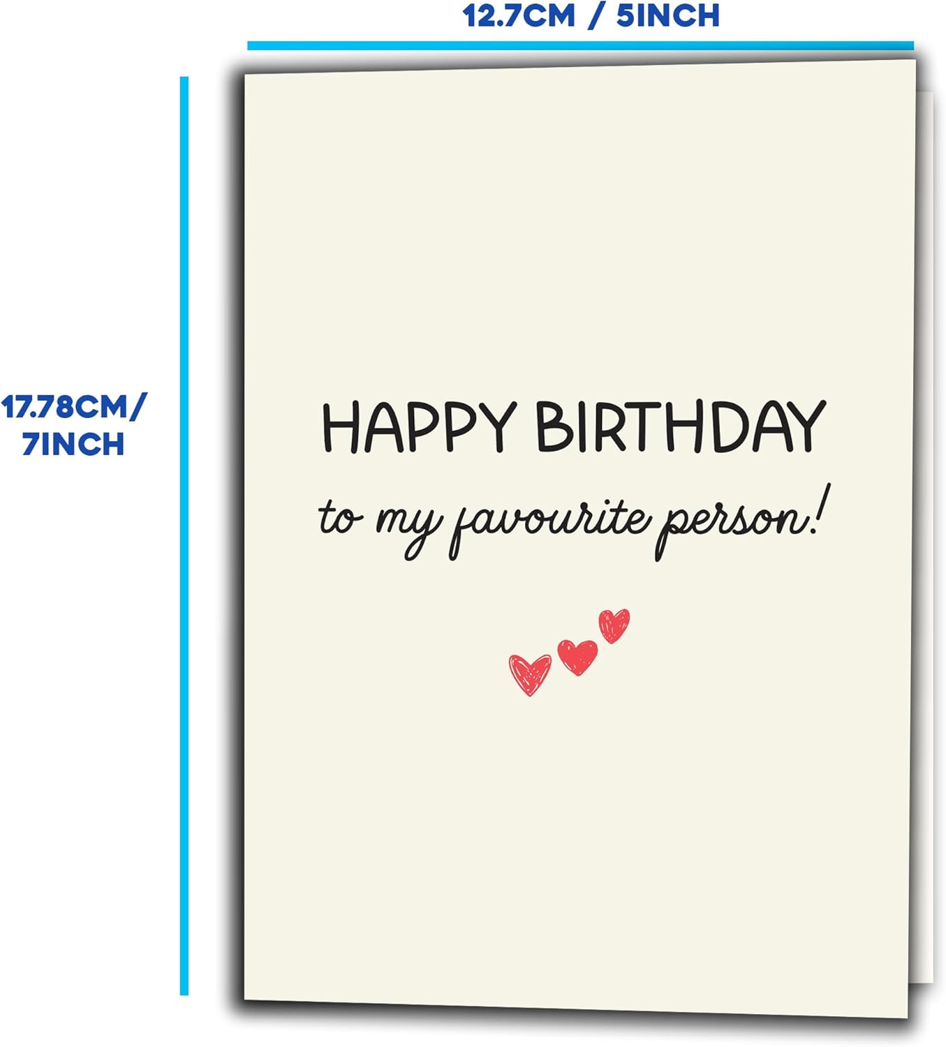 Happy Birthday To My Favourite Person - Funny Birthday Card – Hilarious Happy Birthday Cards for Men, Women, Dad, Mom, Brother, Sister, Friends & Family – Unique Greeting Card for Birthday Gifts & Party Decorations