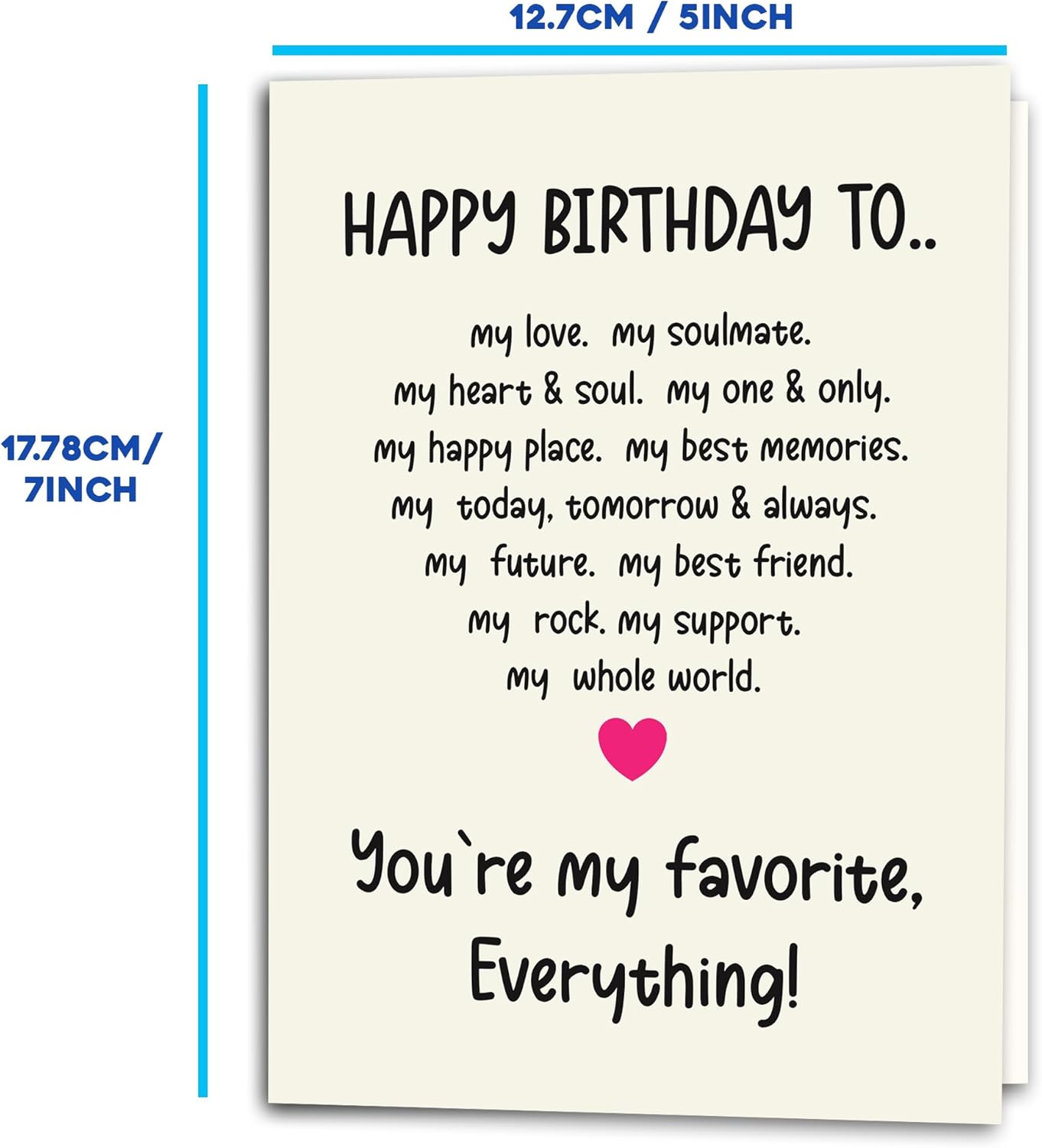 Happy birthday to my love- Funny Birthday Card – Hilarious Happy Birthday Cards for Men, Women, Dad, Mom, Brother, Sister, Friends & Family – Unique Greeting Card for Birthday Gifts & Party Decorations