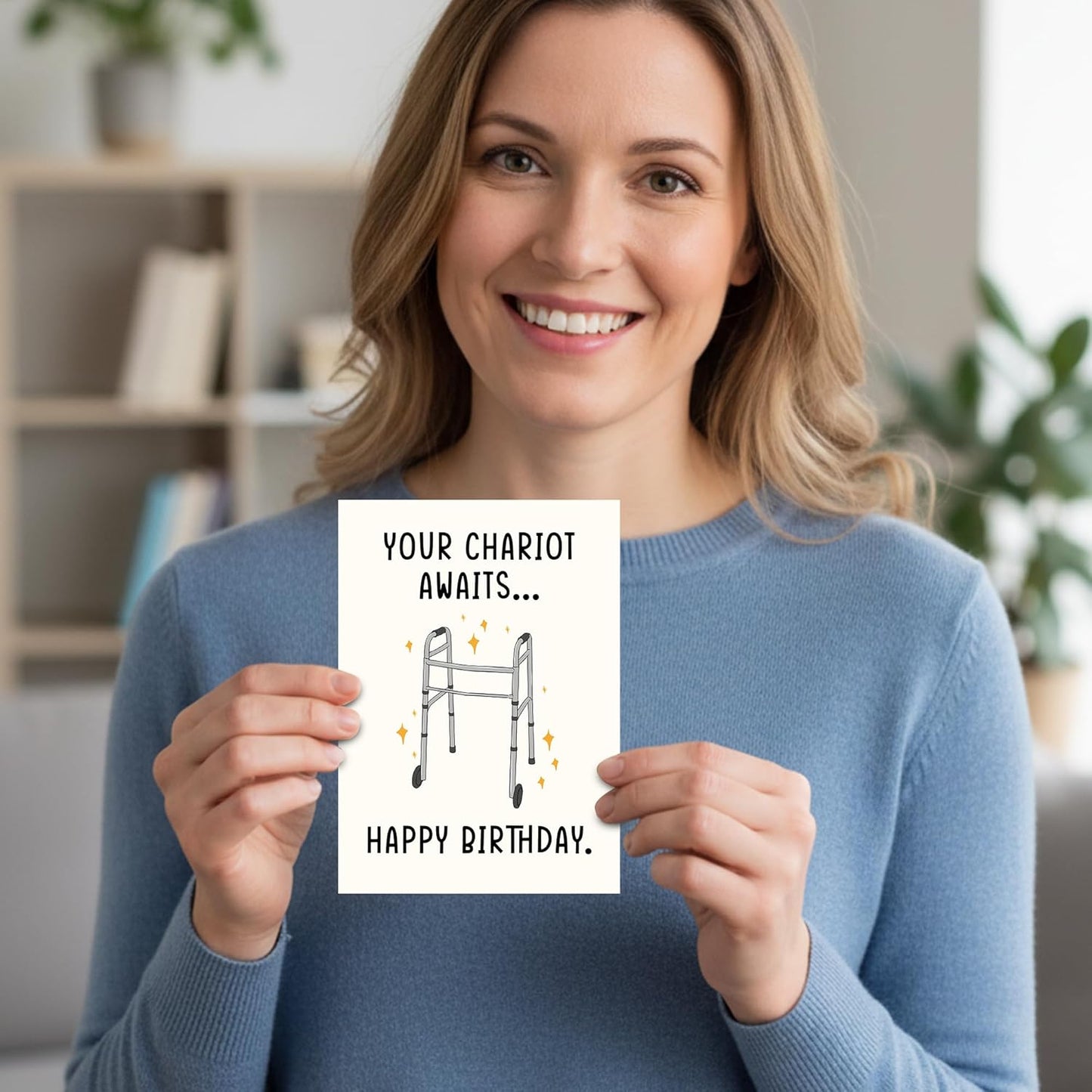 Your chariot awaits - Funny Birthday Card – Hilarious Happy Birthday Cards for Men, Women, Dad, Mom, Brother, Sister, Friends & Family – Unique Greeting Card for Birthday Gifts & Party Decorations
