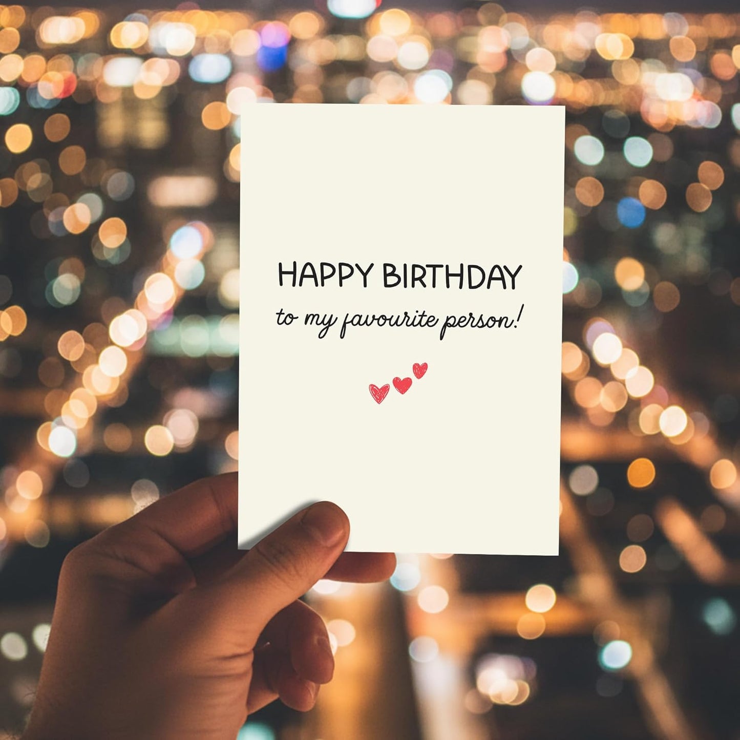 Happy Birthday To My Favourite Person - Funny Birthday Card – Hilarious Happy Birthday Cards for Men, Women, Dad, Mom, Brother, Sister, Friends & Family – Unique Greeting Card for Birthday Gifts & Party Decorations