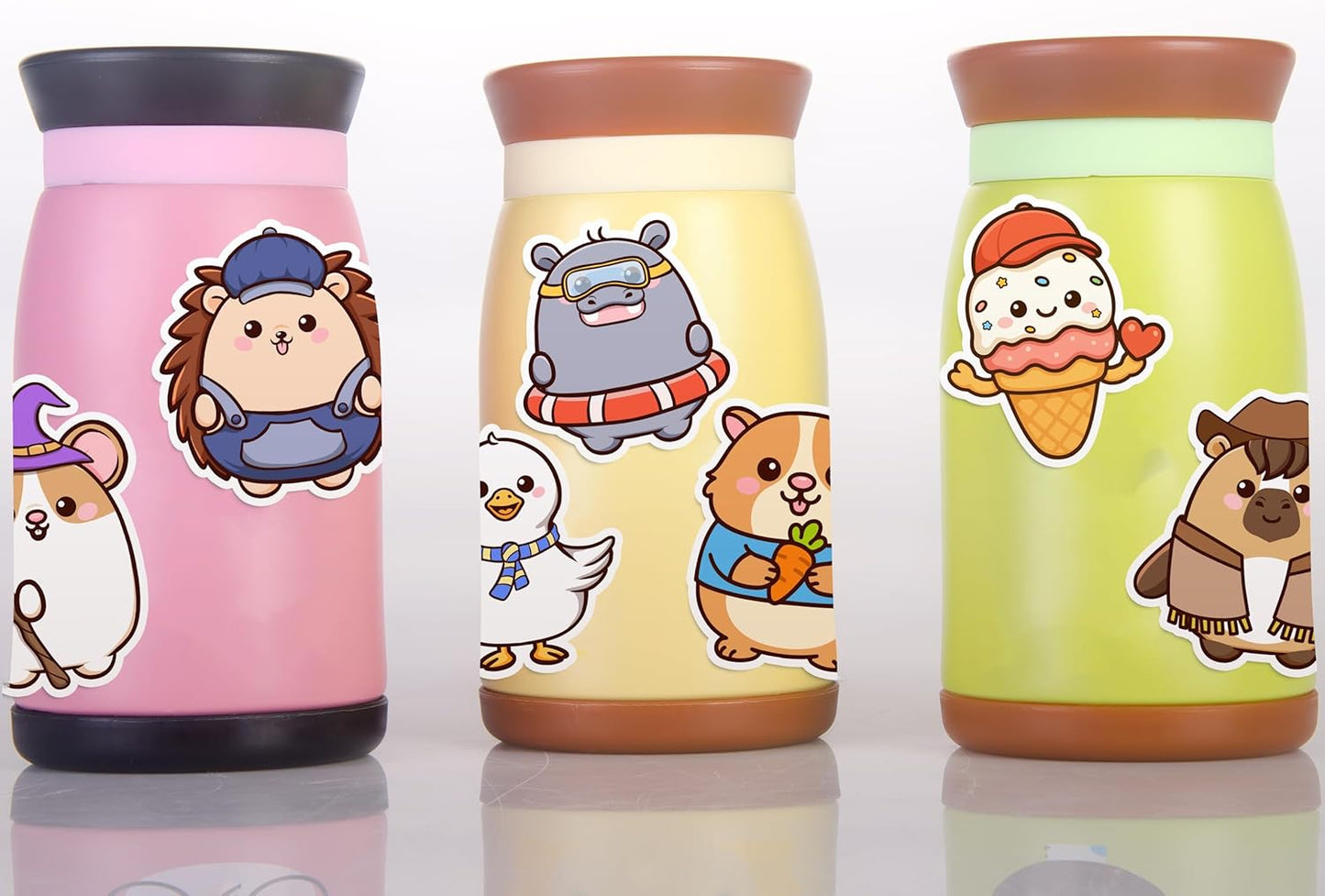 156/308 Pcs Animal Stickers for Kids - Emotional Support Animal Water Bottle Stickers Waterproof Vinyl ASticker Self Adhesive Pet Reward Sticker for Baby Teacher Classroom Back to School Party Fvors