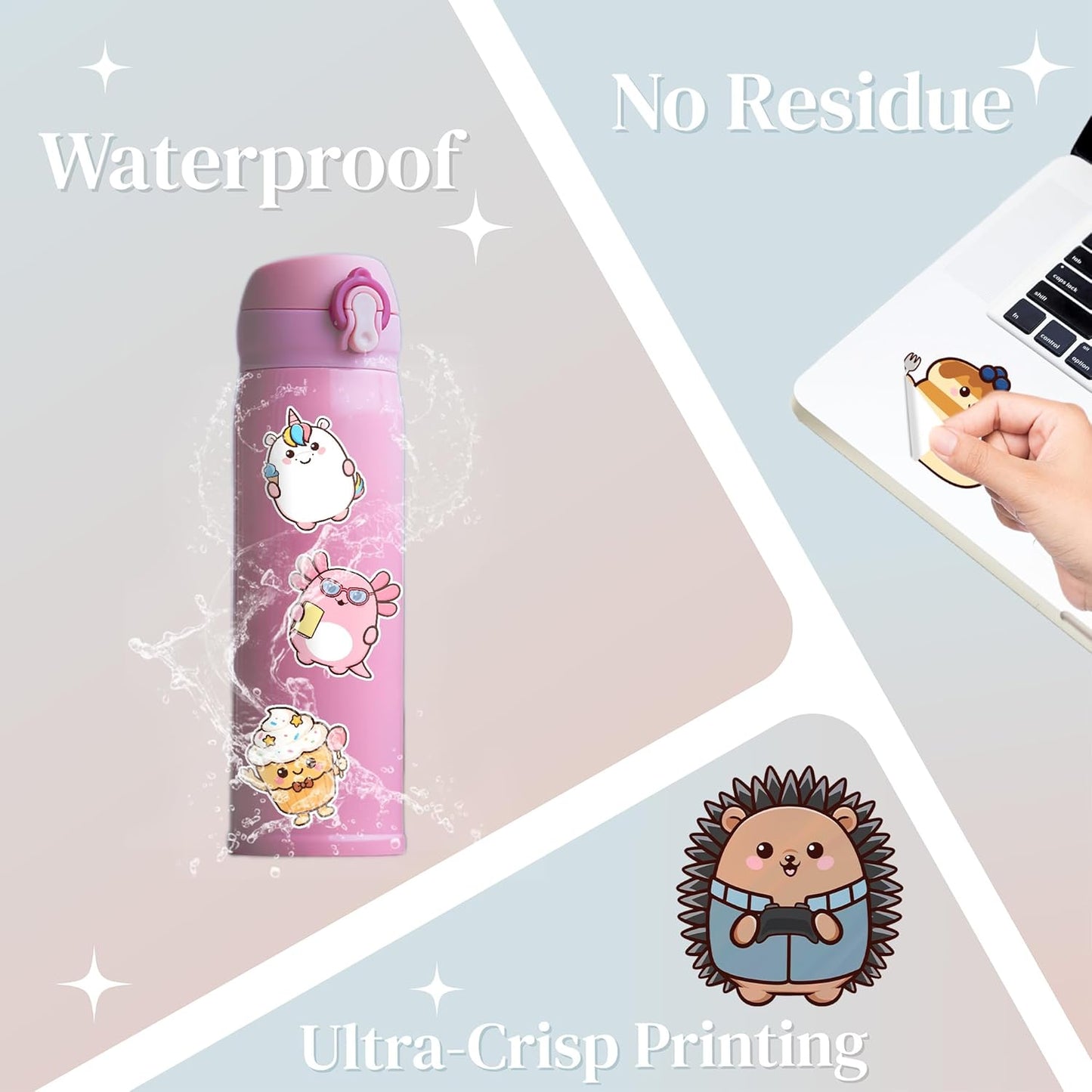 156/308 Pcs Animal Stickers for Kids - Emotional Support Animal Water Bottle Stickers Waterproof Vinyl ASticker Self Adhesive Pet Reward Sticker for Baby Teacher Classroom Back to School Party Fvors