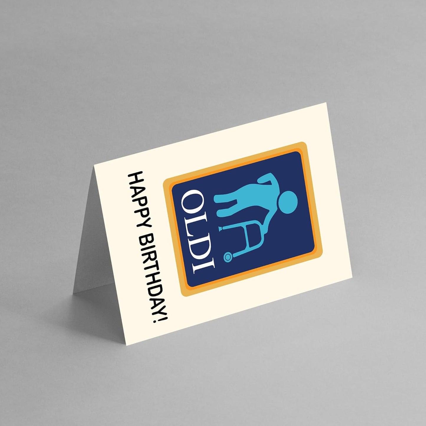 OLDI happy birthday - Funny Birthday Card – Hilarious Happy Birthday Cards for Men, Women, Dad, Mom, Brother, Sister, Friends & Family – Unique Greeting Card for Birthday Gifts & Party Decorations