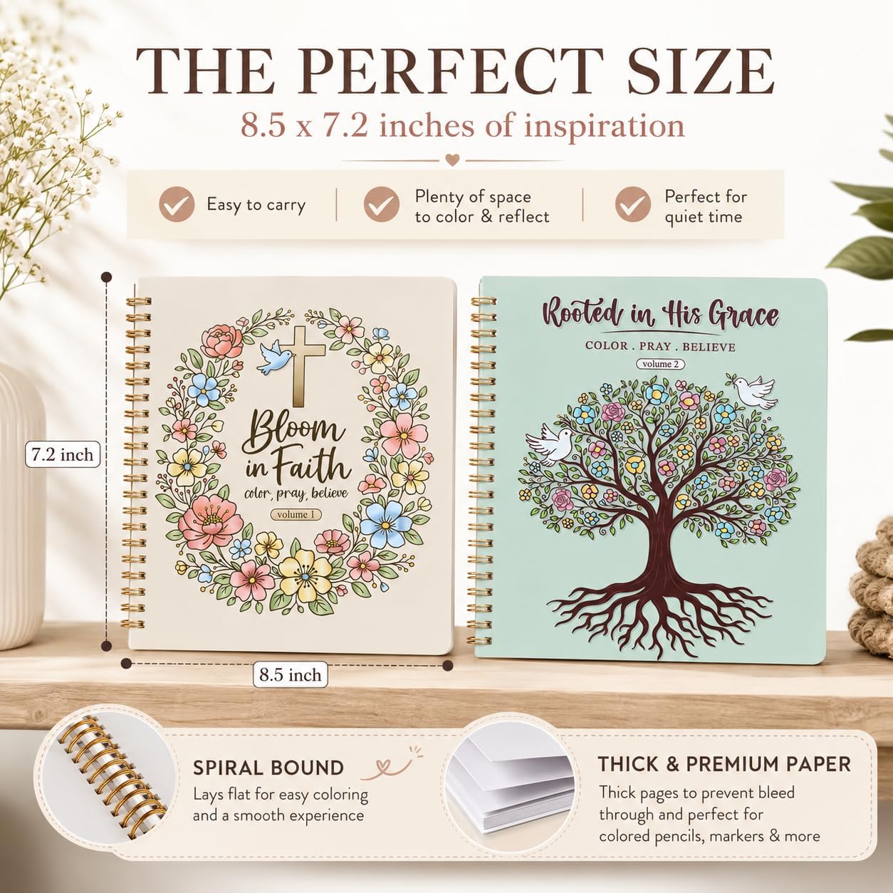 2PCS Christian Coloring Books by Puraesla - for Adults or Kids, Jesus Faith Bible in a Year Art, Religious Scripture Bible Verses Craft for Women, Family (2PCS Bible Verses)