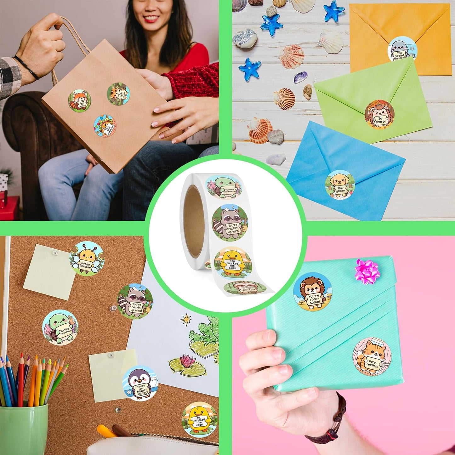 3 Rolls Scratch & Sniff Stickers for Kids by Puraesla – Emotional Support Scented Affirmation Stickers, Cute Classroom Reward Stickers for Teachers, School Motivation & Student Incentives