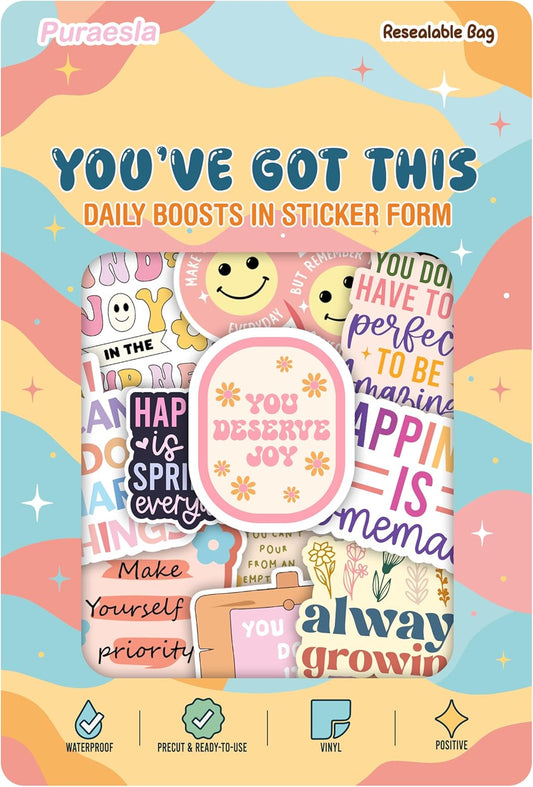 You’ve Got This – Glitter Affirmation Sticker Pack (300pcs) by Puraesla