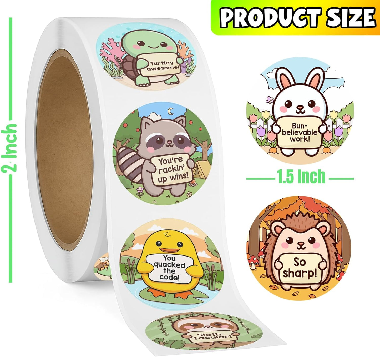 3 Rolls Scratch & Sniff Stickers for Kids by Puraesla – Emotional Support Scented Affirmation Stickers, Cute Classroom Reward Stickers for Teachers, School Motivation & Student Incentives