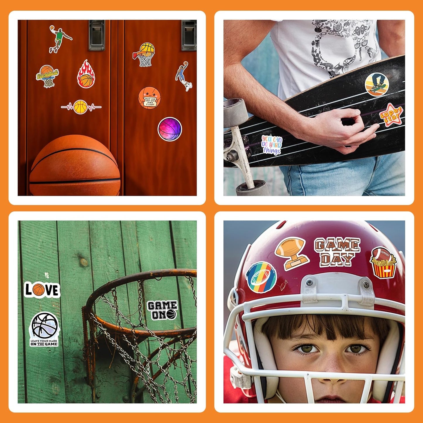 All Star Sports Sticker Pack – 300PCS Vinyl Sports Decals by Puraesla