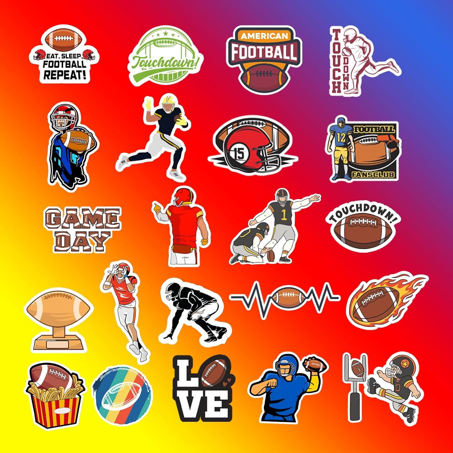 All Star Sports Sticker Pack – 300PCS Vinyl Sports Decals by Puraesla
