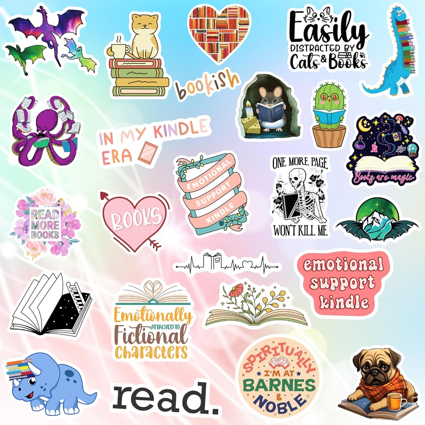 156 PCS Book Holographic Stickers Pack