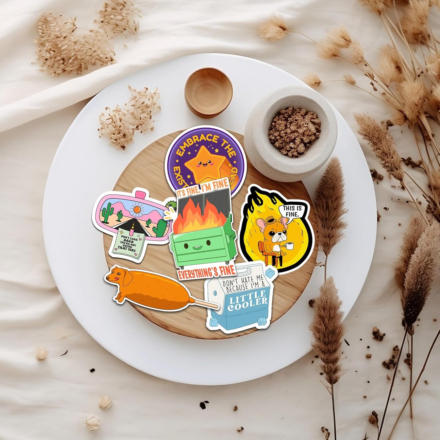 Delulu Is Da Solulu – Holographic Sarcastic Sticker Collection (300pcs) by Puraesla