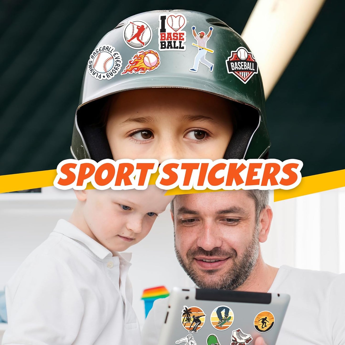 All Star Sports Sticker Pack – 300PCS Vinyl Sports Decals by Puraesla