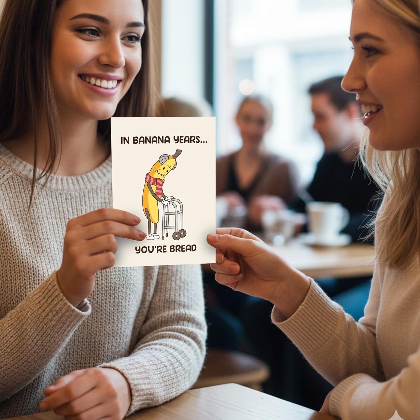 In banana years - Funny Birthday Card – Hilarious Happy Birthday Cards for Men, Women, Dad, Mom, Brother, Sister, Friends & Family – Unique Greeting Card for Birthday Gifts & Party Decorations