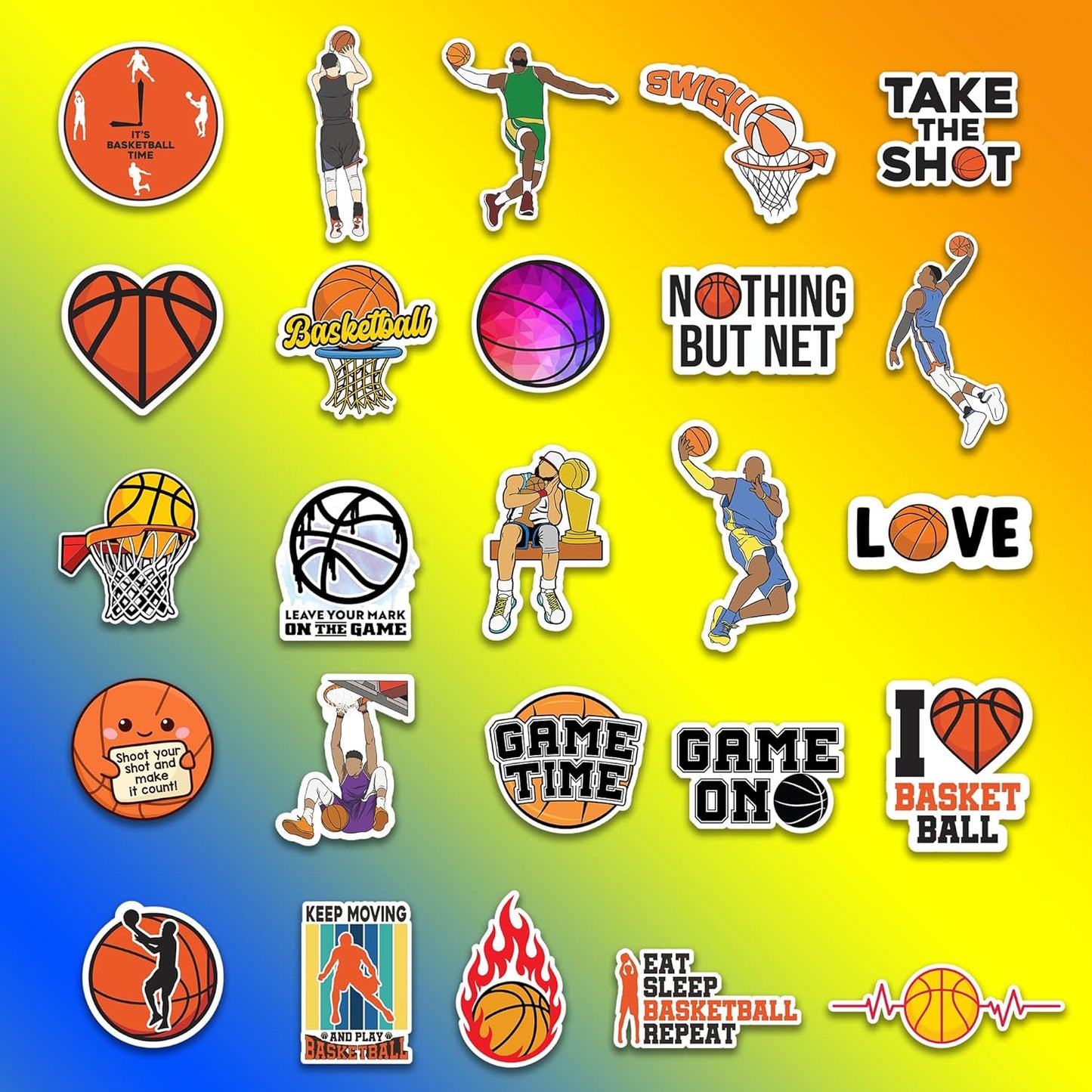 All Star Sports Sticker Pack – 300PCS Vinyl Sports Decals by Puraesla