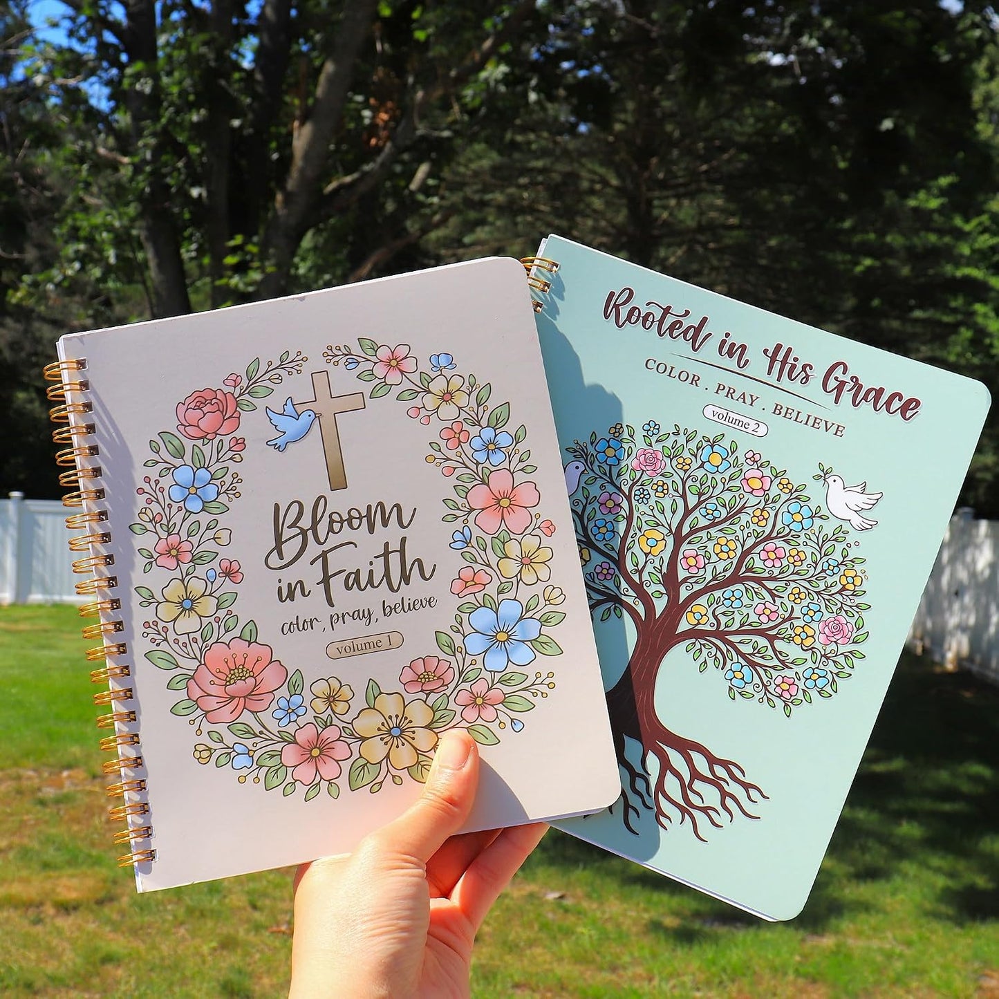 2PCS Christian Coloring Books by Puraesla - for Adults or Kids, Jesus Faith Bible in a Year Art, Religious Scripture Bible Verses Craft for Women, Family (2PCS Bible Verses)