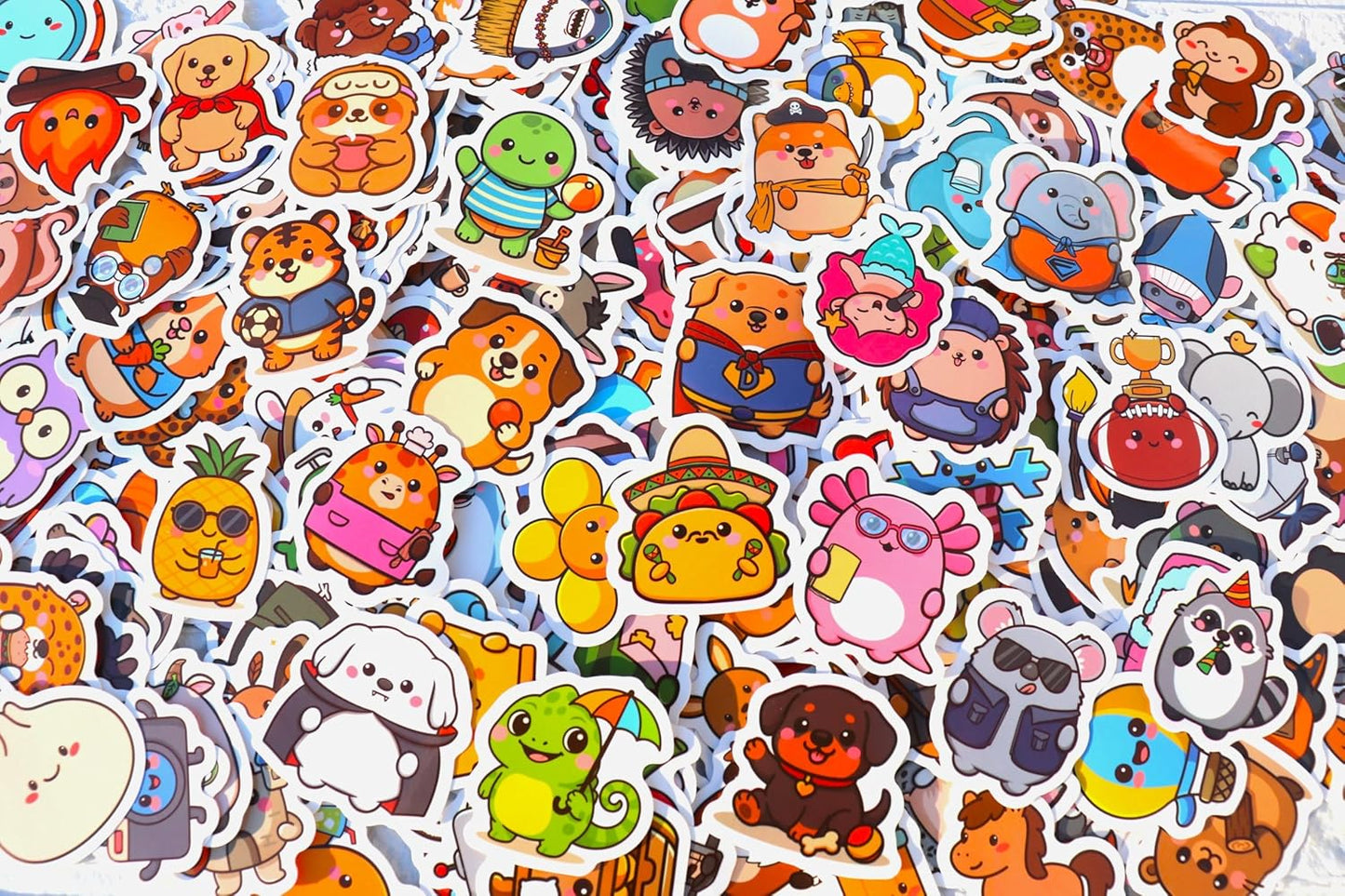 Puraesla Pocket Pals 308PCS Emotional Support Animal Stickers, Cute Positive Affirmation Waterproof Vinyl Decals for Kids Water Bottles, School Rewards, Scrapbooking, Party Favor Stickers
