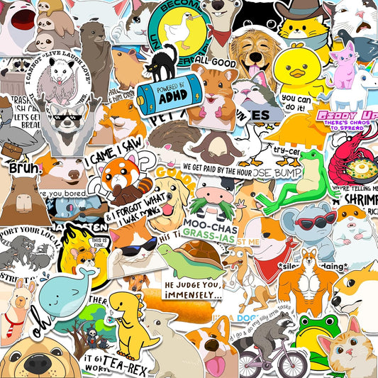 400 PCS Funny Quote Stickers for Adults, Waterproof Vinyl Sarcastic Meme Decals for Laptop, Water Bottle, Phone, Kindle, Journal, Scrapbook, Bumper, Skateboard, Luggage, No Repeats
