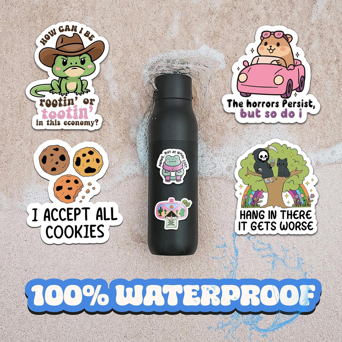 Delulu Is Da Solulu – Holographic Sarcastic Sticker Collection (300pcs) by Puraesla