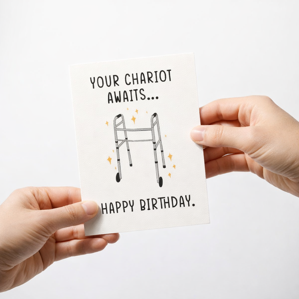 Your chariot awaits - Funny Birthday Card