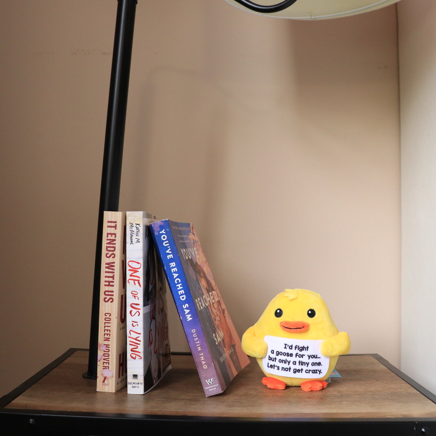 ScoopUp Squad Plush Duck - Positive Birthday Gift for Women Men Teacher, ScoopUp Squad Uplifting Affirmation with 30 Cards, Emotional Funny Supportive Messages for Friends, Family, Coworker